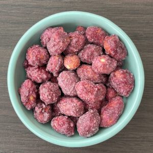 Maní Confitado con Frambuesa