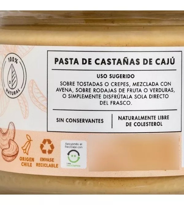 Mantequilla De Cajú 200 Gr. Manare - Imagen 3