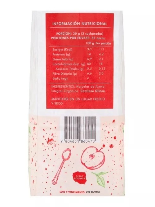 Avena Instantánea Manare. Integral Orgánica 1 Kg - Imagen 3