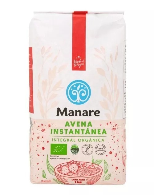 Avena Instantánea Manare. Integral Orgánica 1 Kg