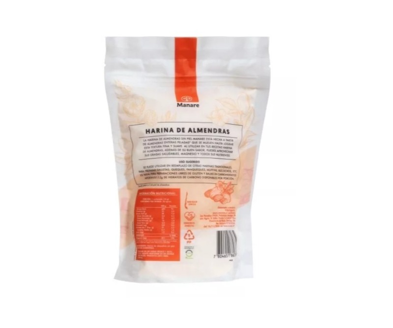 Harina Almendras Sin Piel 400g - Manare - Imagen 3