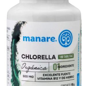 Chlorella Orgánica 180 Tabletas 90 Gr. Manare.